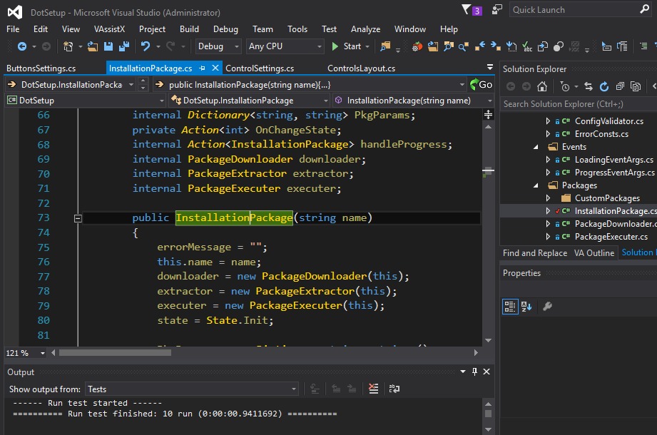 Edit source code with Visual Studio